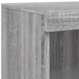 Sideboard with LED Lights Grey Sonoma 162x37x100 cm 3209147
