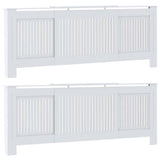 Radiator Cover 2 pcs White 205 x 20.5 x 81.5cm Engineered Wood 3403237