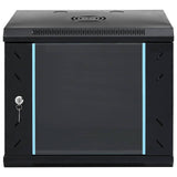 Network Cabinet with Storage Black 53 x 45 x 45 cm Steel 42017651