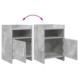 Bedside Tables 2 pcs Concrete Grey 40 x 36 x 60 cm 8011042