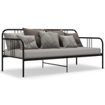 ZNTS Sofa Bed Frame without Mattress Black Metal 90x200 cm 324749