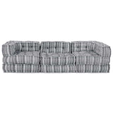 Modular Sofa 3 pcs Grey Print Fabric 3315097