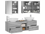 Bathroom Furniture Set 5 pcs Grey Sonoma 3406972