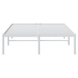Metal Bed Frame without Mattress White 135x190cm 350912