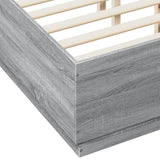 Bed Frame without Mattress Grey Sonoma 140x190 cm 3209735