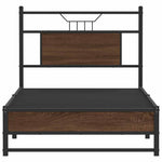 Bed Frame without Mattress Brown Oak 75x190 cm Small Single Engineered Wood 4107006