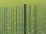 Welded Wire Fence with Posts 25 x 1.6 m PVC-Coated Steel Green 3336496