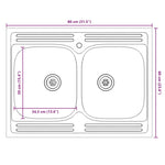 Kitchen Cabinet Lucca 2 pcs Light Grey 80 x 46 x 81.5 cm 3315017
