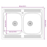 Kitchen Cabinet Lucca 2 pcs Light Grey 80 x 46 x 81.5 cm 3315017