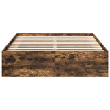 Bed Frame without Mattress Smoked Oak 140x190 cm 3203905