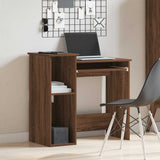 Desk with Shelves Brown Oak 84x40x78 cm Engineered Wood 860451