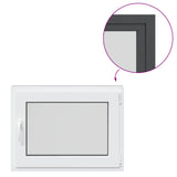 Basement Window RISOR 80 x 50 cm PVC and Glass Anthracite 42047280