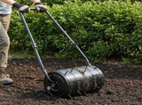 Lawn Roller Pull with Aerator Clamps Black 110 x 52 cm Iron 3422172
