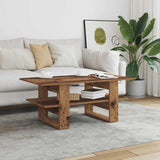 ZNTS Coffee Table Old Wood 102x55x42 cm Engineered Wood 855850