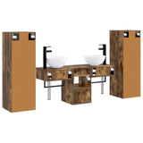Bathroom Furniture Set 5 pcs Smoked Oak 33 x 34.5 x 100 cm 3405968