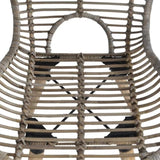 Dining Chairs 2 pcs Brown Natural Rattan 246853