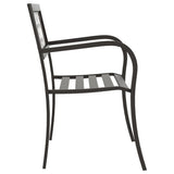 Garden Bench Black Powder-coated steel and plastic Standard 317133