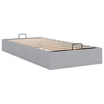 Ottoman Bed Frame without Mattress Light Grey Single Fabric 3310916