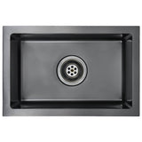 Handmade Kitchen Sink Black Stainless Steel 145082