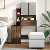 Dressing Table with Cabinet Brown Oak 80x35x132 cm 848240
