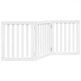 Dog Gate Foldable 3 Panels White 150 cm Poplar Wood 352244