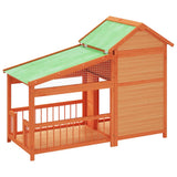 Dog Kennel Brown 143x60.5x109 cm Solid Wood Pine 172261