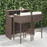 Garden Bar Set Brown PE rattan Medium Durable Garden Bar Set 3095399