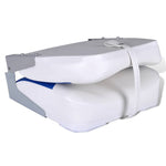 Boat Seats 2 pcs Foldable Backrest Blue-white Pillow 41x36x48cm 279103