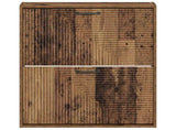 Wall-Mounted Shoe Cabinet HAARLEM 71 x 17 x 86 cm Old Wood 896863
