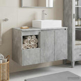Bathroom Furniture Set 2 pcs Concrete Grey Engineered Wood 3404057