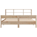 Bookcase Bed without Mattress 180x200 cm Super King Solid Wood Pine 3322978