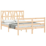 Bed Frame without Mattress Double Solid Wood 3194351
