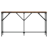 Console Table Smoked Oak 140x23x75 cm Engineered Wood 837774