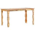 ZNTS Dining Table 140x70x76 cm Solid Reclaimed Wood 286489