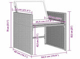 Garden Dining Set 5 pcs Light Grey Poly Rattan 3380706