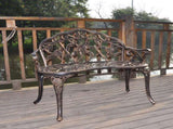 38.5" Cast Aluminum Outdoor Courtyard Decoration Park Leisure Rose Chair 40411767