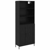 Highboard Black oak 69.5 x 34 x 180 cm Engineered Wood 3416281