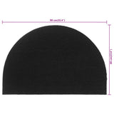 Door Mat Black Half Round 60x90 cm Tufted Coir 155577