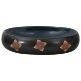Countertop Basin Black and Blue Oval 59x40x15 cm Ceramic 155088