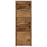 Narrow Bathroom Cupboard with Wheels Old Wood Engineered Wood 855284