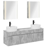 Bathroom Cabinet Set 5 pcs Concrete Grey Engineered Wood 3406610