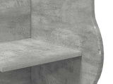 Corner Shelf Concrete Grey 34 x 33 x 102 cm Engineered Wood 899939