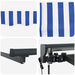Retractable Awning Manual Blue and anthracite 350 x 250 cm 3330202