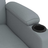 Massage Recliner Chair Light Grey Fabric 352421