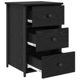 Bedside Cabinet with Drawer 2 pcs Black Oak 40 x 36 x 60 cm 871262