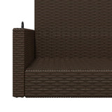 Swing Bench Brown 119x56x48 cm Poly Rattan 365626