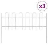 Garden Fence White 5.1 x 0.6 m Powder-coated steel 3334063