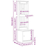 Hall Tree SANDNES 45x40x159.5 cm Solid Wood Pine 4010484