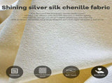 Luxury Silver Thread Chenille Bean Bag Lazy Sofa - Neck Lumbar Hip Support, Stain-Resistant Easy T5592P444929
