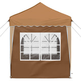 Pop-up Party Tent 195 x 195 x 245 cm Beige Oxford Fabric 42019738